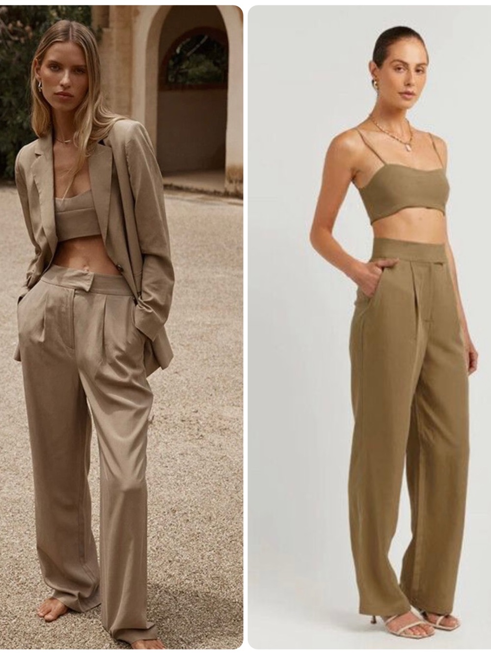 New! DISSH Karla Fern Tencel, Linen Beige Wide Leg Pants 🤍 Size 10